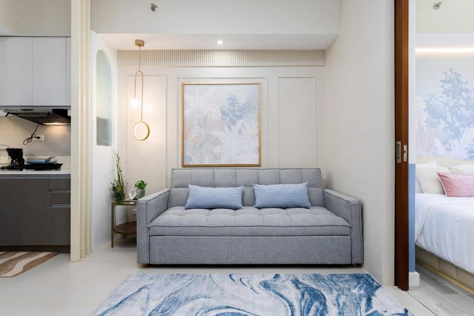Kitchen or kitchenette, Living room, Seating area