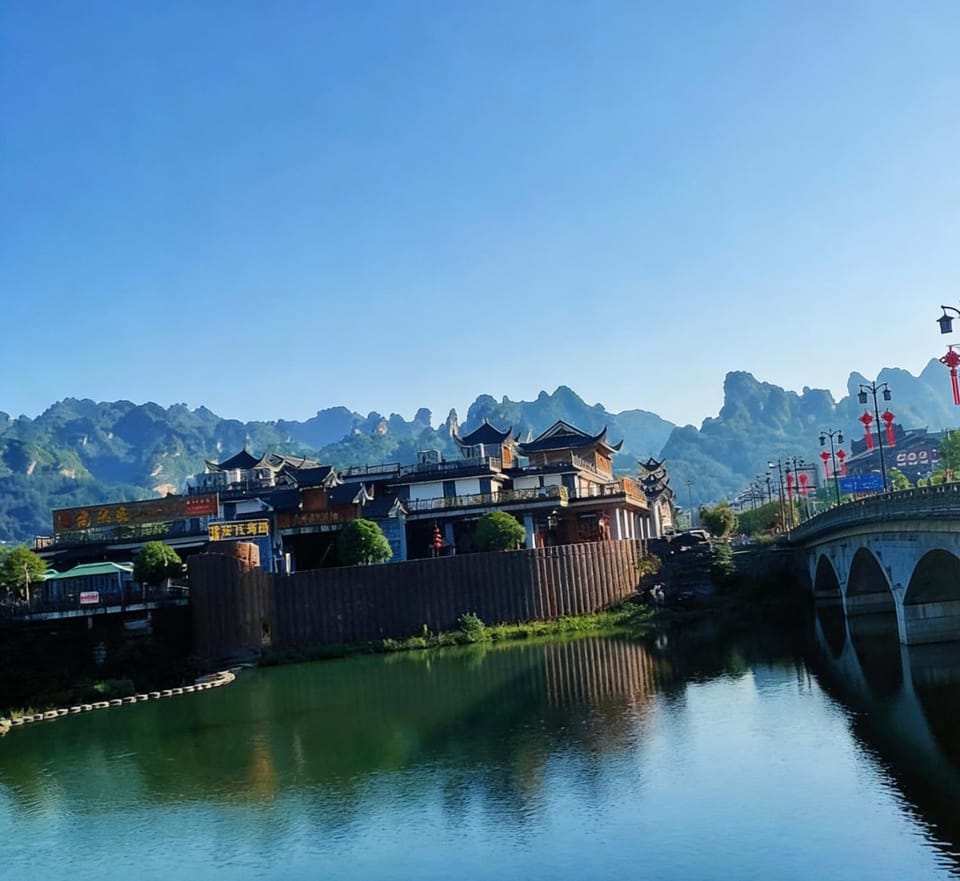 Nearby landmark, Natural landscape, Mountain view, River view