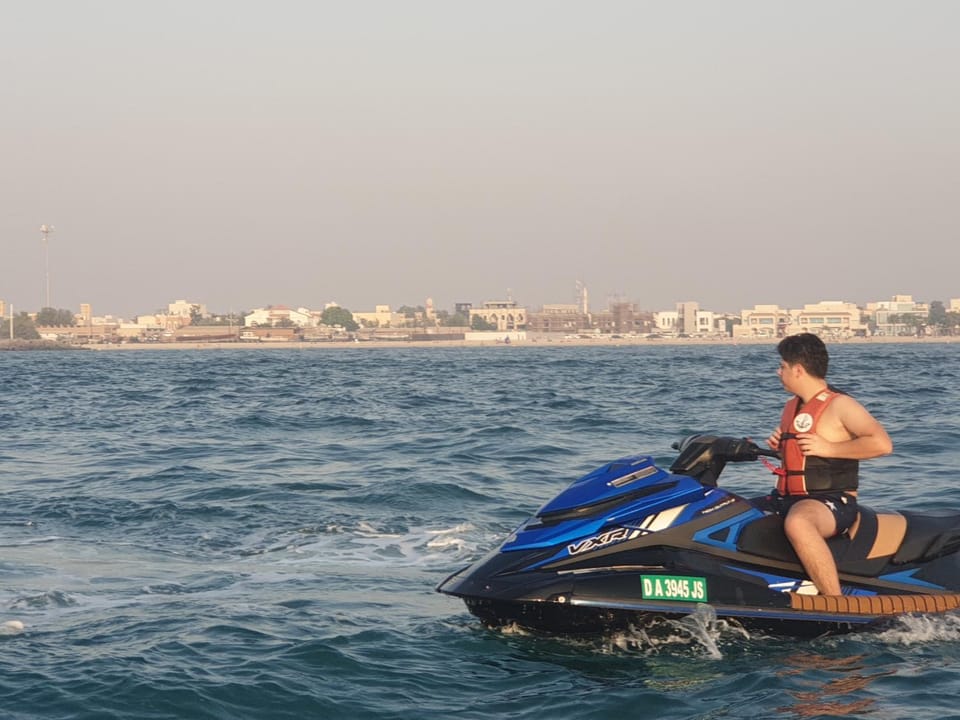 A one sports jetski rental Docked boat in Dubai