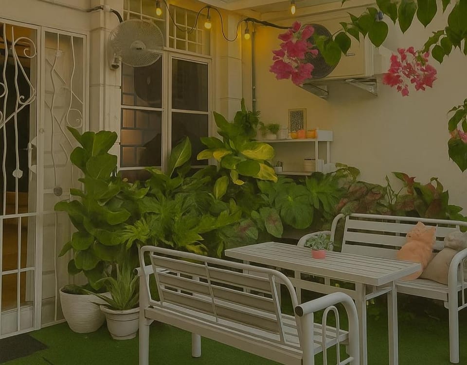 Patio, Seating area, Garden view