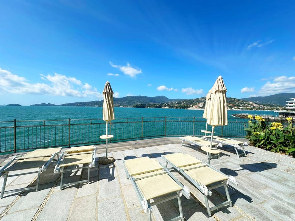 Day, Natural landscape, Beach, Mountain view, Sea view, sunbed