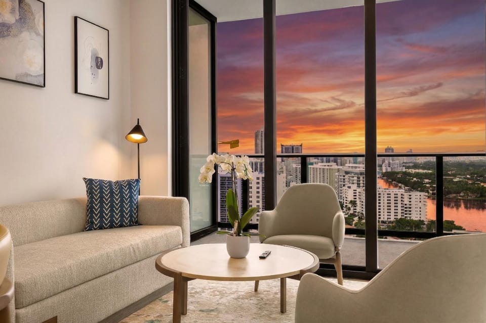 Living room, Sunset