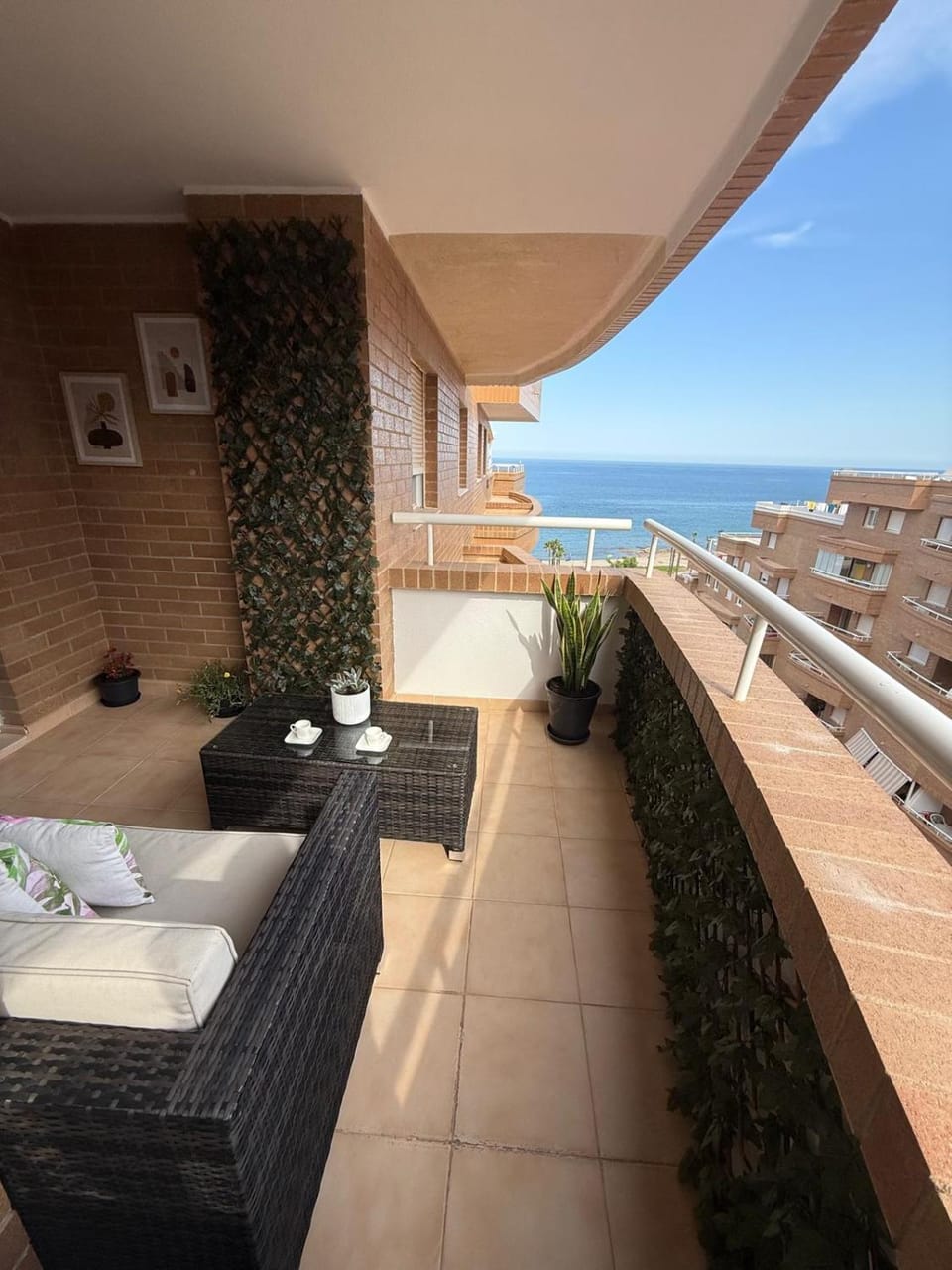Patio, Day, Natural landscape, View (from property/room), Balcony/Terrace, Living room, Seating area, Sea view