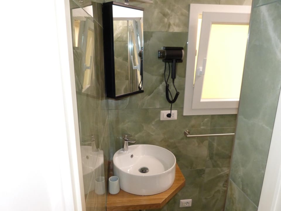 Bathroom, Inner courtyard view, hair dryier