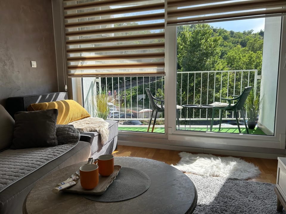 View (from property/room), Balcony/Terrace, Living room, Seating area