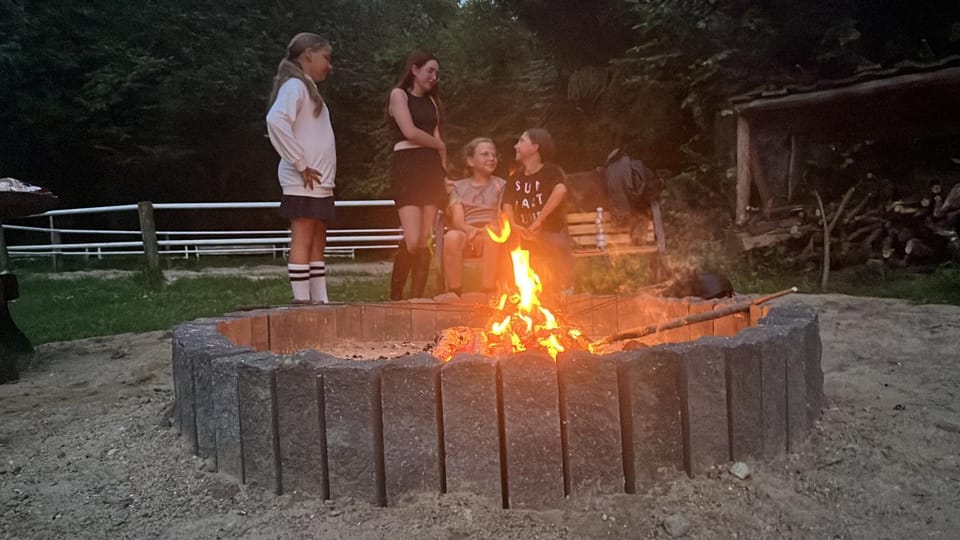 BBQ facilities, group of guests