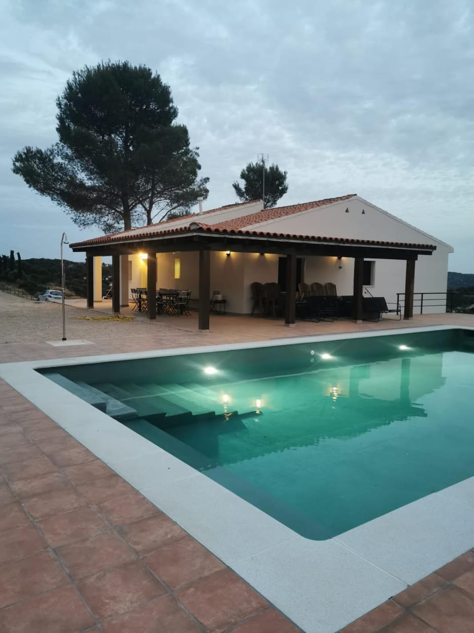Swimming pool, Sunset