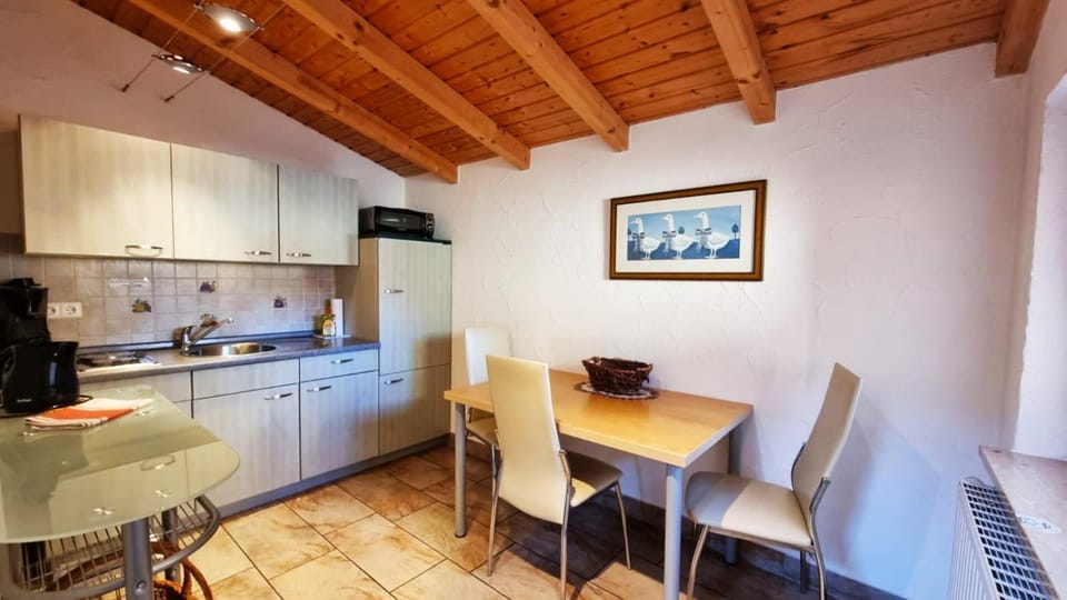 Kitchen or kitchenette, Dining area, stove