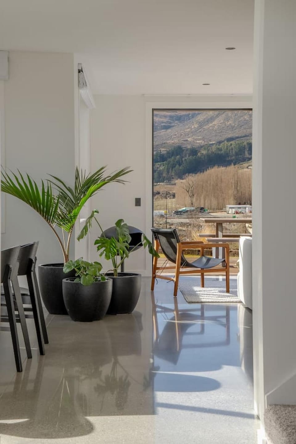Living room, Seating area, Mountain view