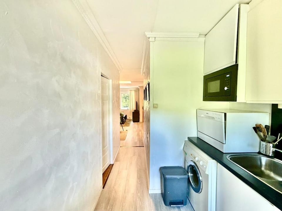 Kitchen or kitchenette, oven