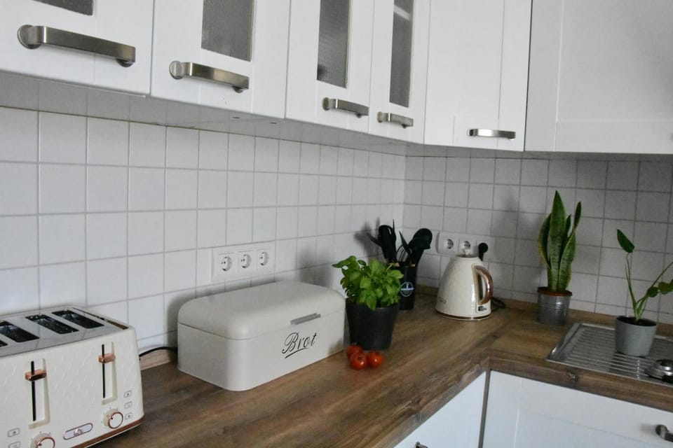 Kitchen or kitchenette, toaster