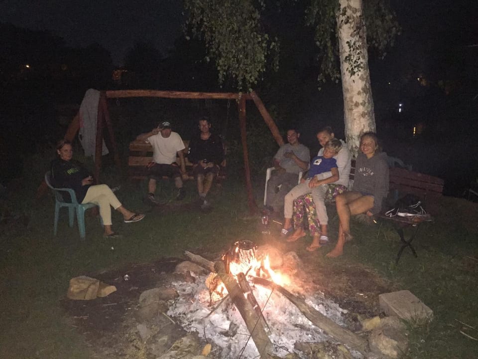 Night, group of guests