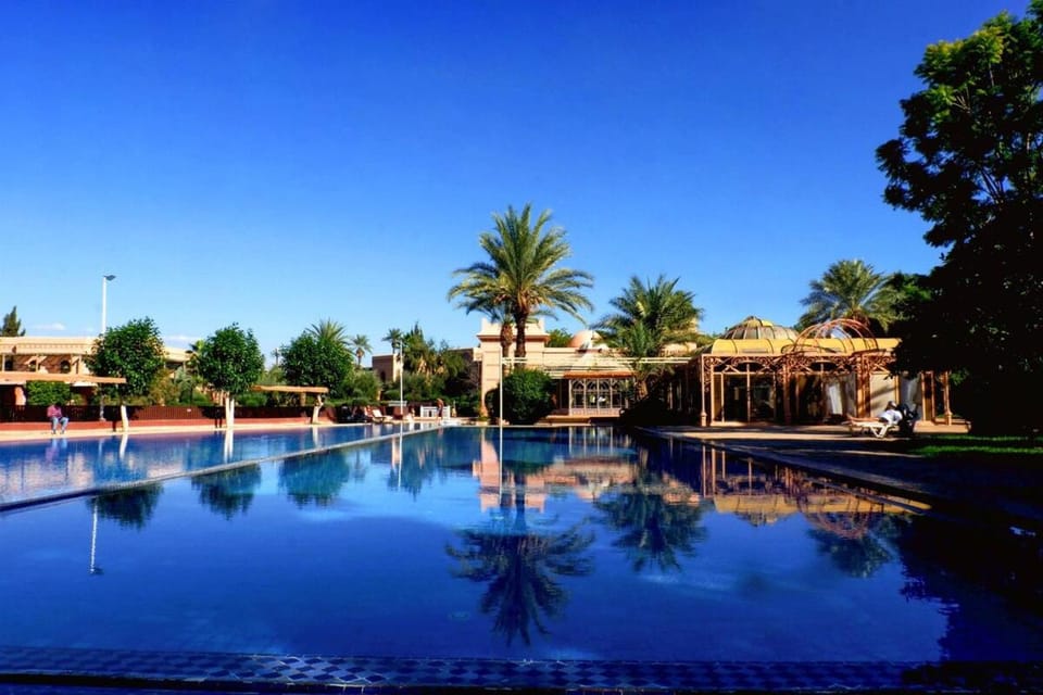 Natural landscape, Garden, Garden view, Pool view, Swimming pool, sunbed