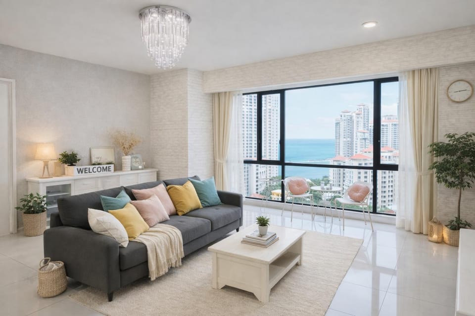 Communal lounge/ TV room, TV and multimedia, Living room, Sea view, Sea view