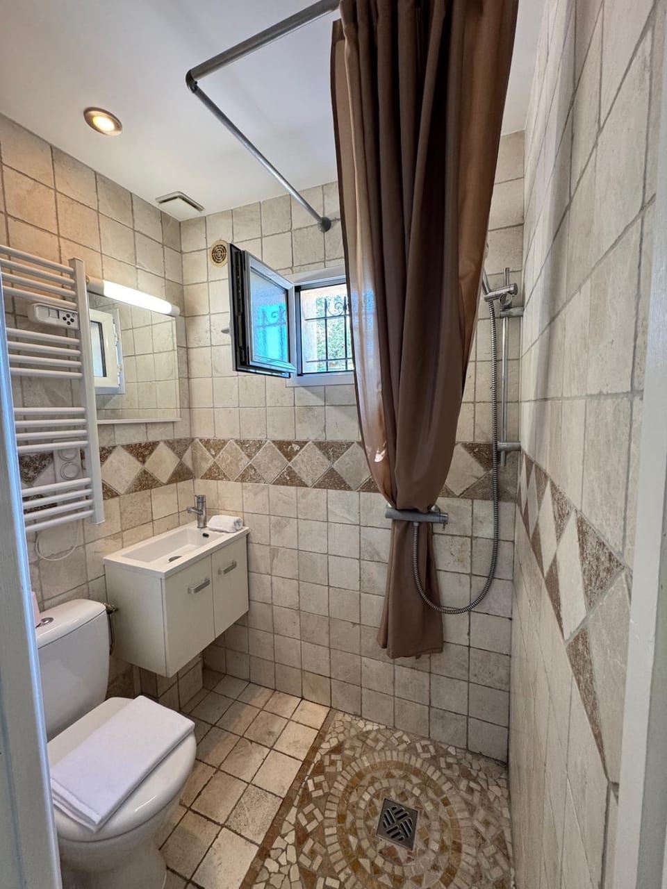 Shower, Toilet, towels