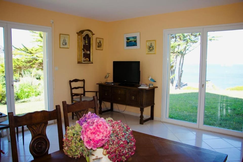 Family home 8 people, direct beach, sea view House in Locquirec