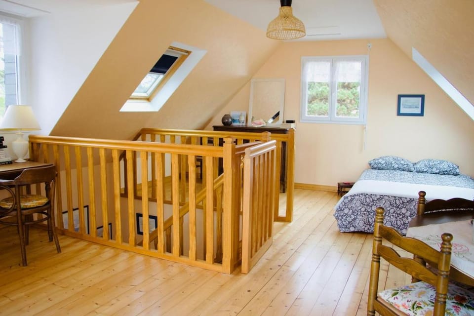 Family home 7 people, direct beach, sea view House in Locquirec