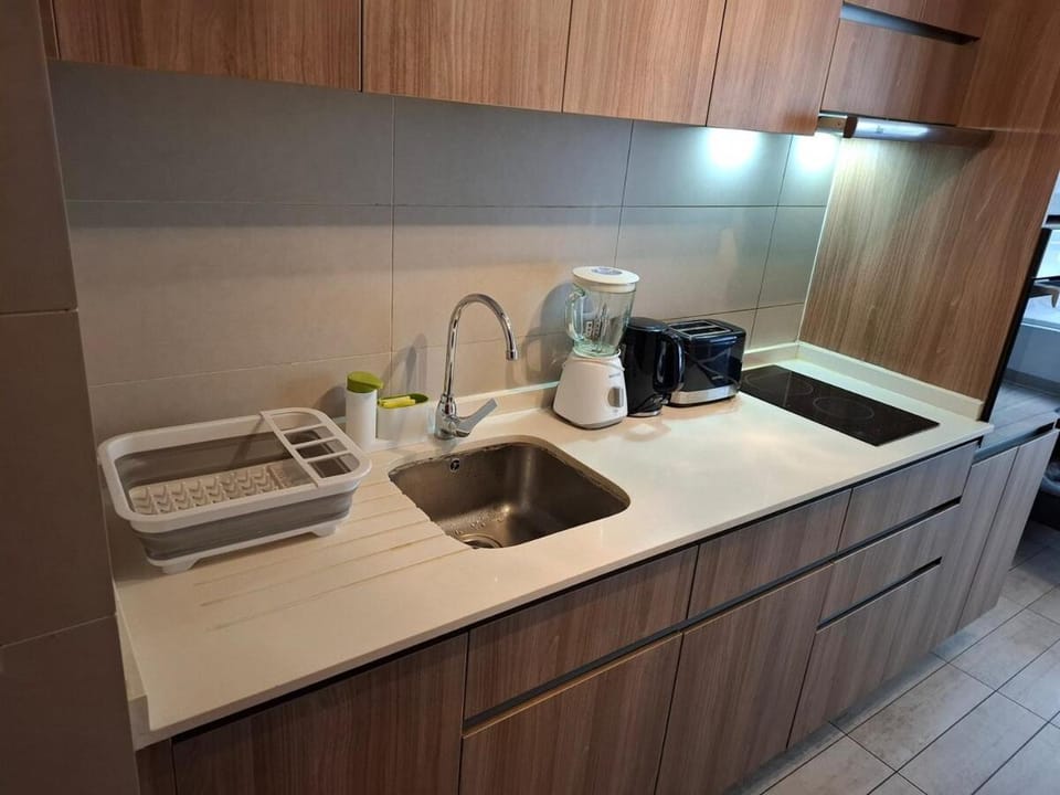Kitchen or kitchenette, stove, toaster