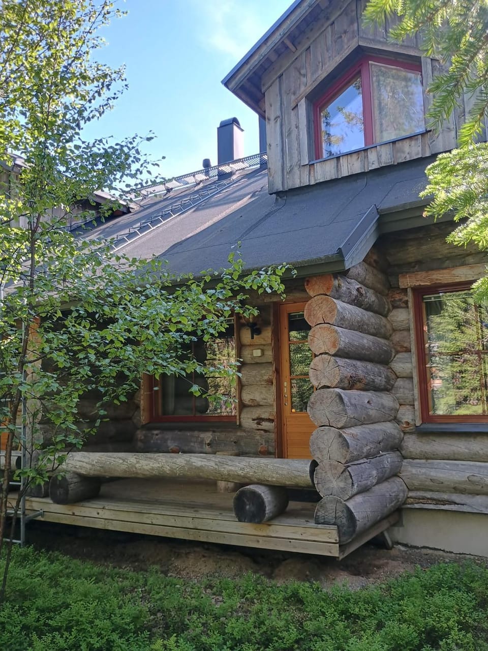 Property building, Spring, Garden view