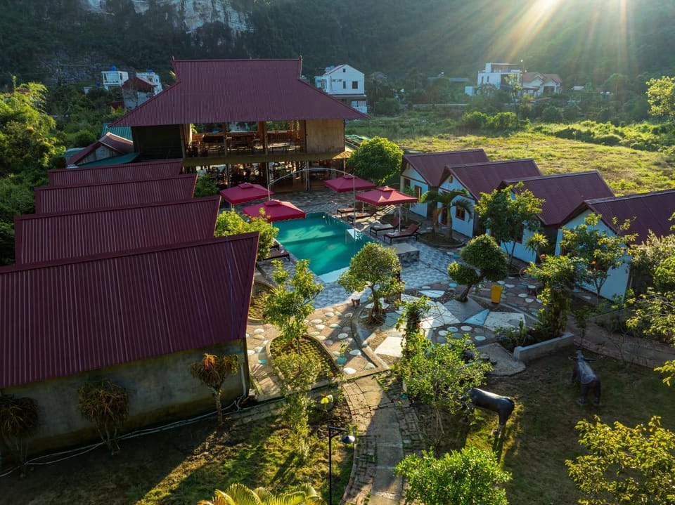 Patio, Day, Bird's eye view, Garden, Mountain view, Swimming pool, Swimming pool