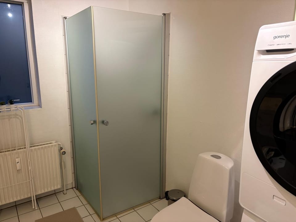 Shower, Bathroom, washing machine, dryer