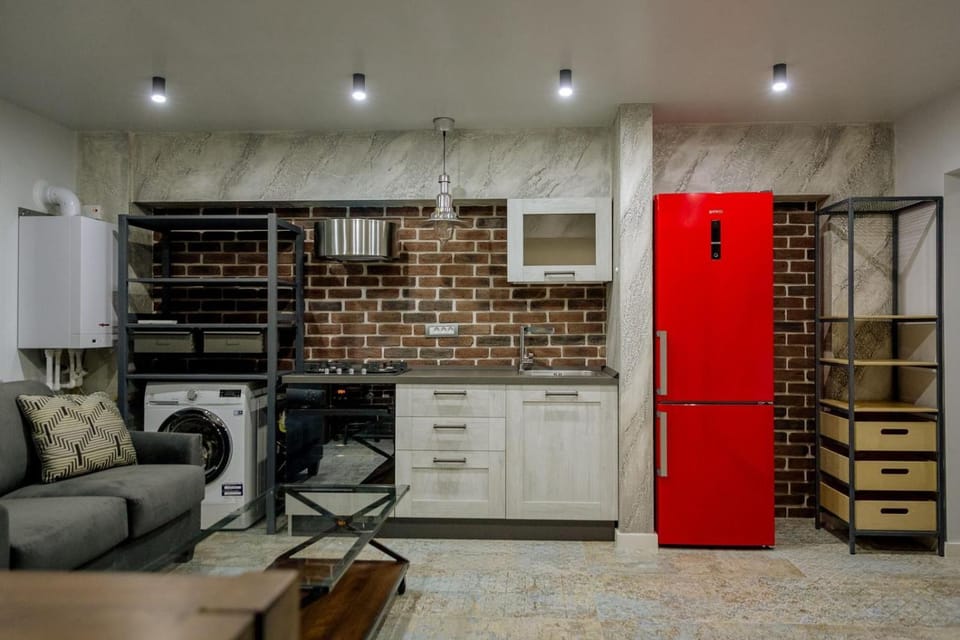 Living room, minibar, oven