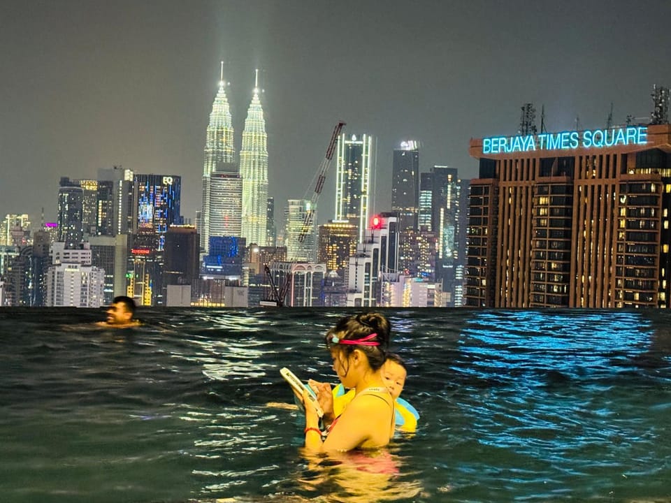 Night, People, Swimming pool