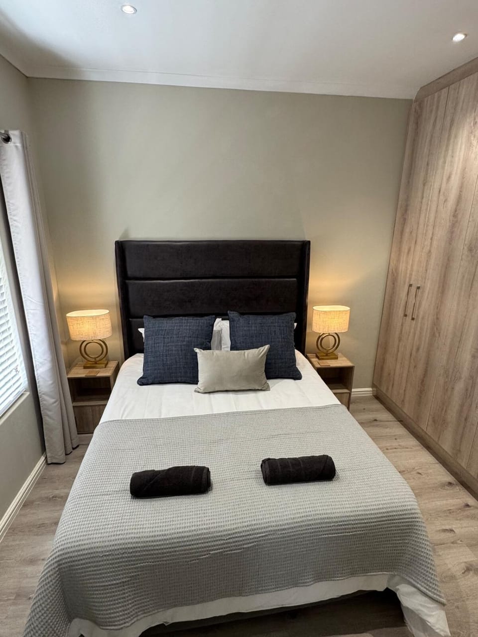 Bed, Photo of the whole room, Bedroom, towels, wardrobe