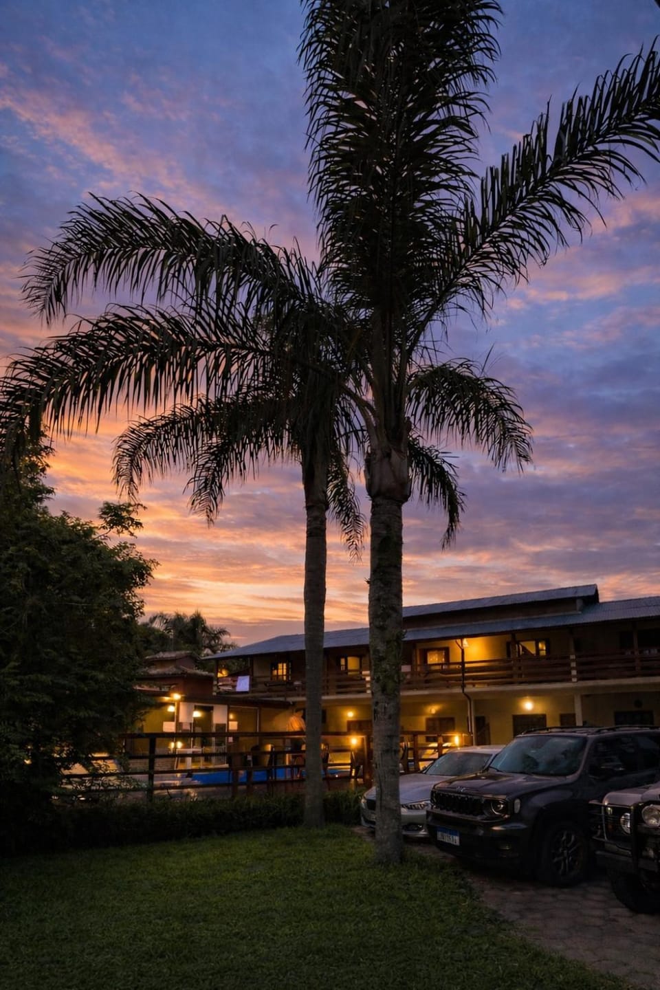 Swimming pool, Sunset