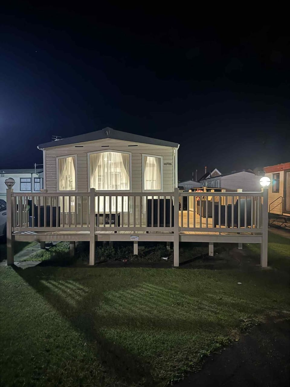 Property building, Night, Garden view