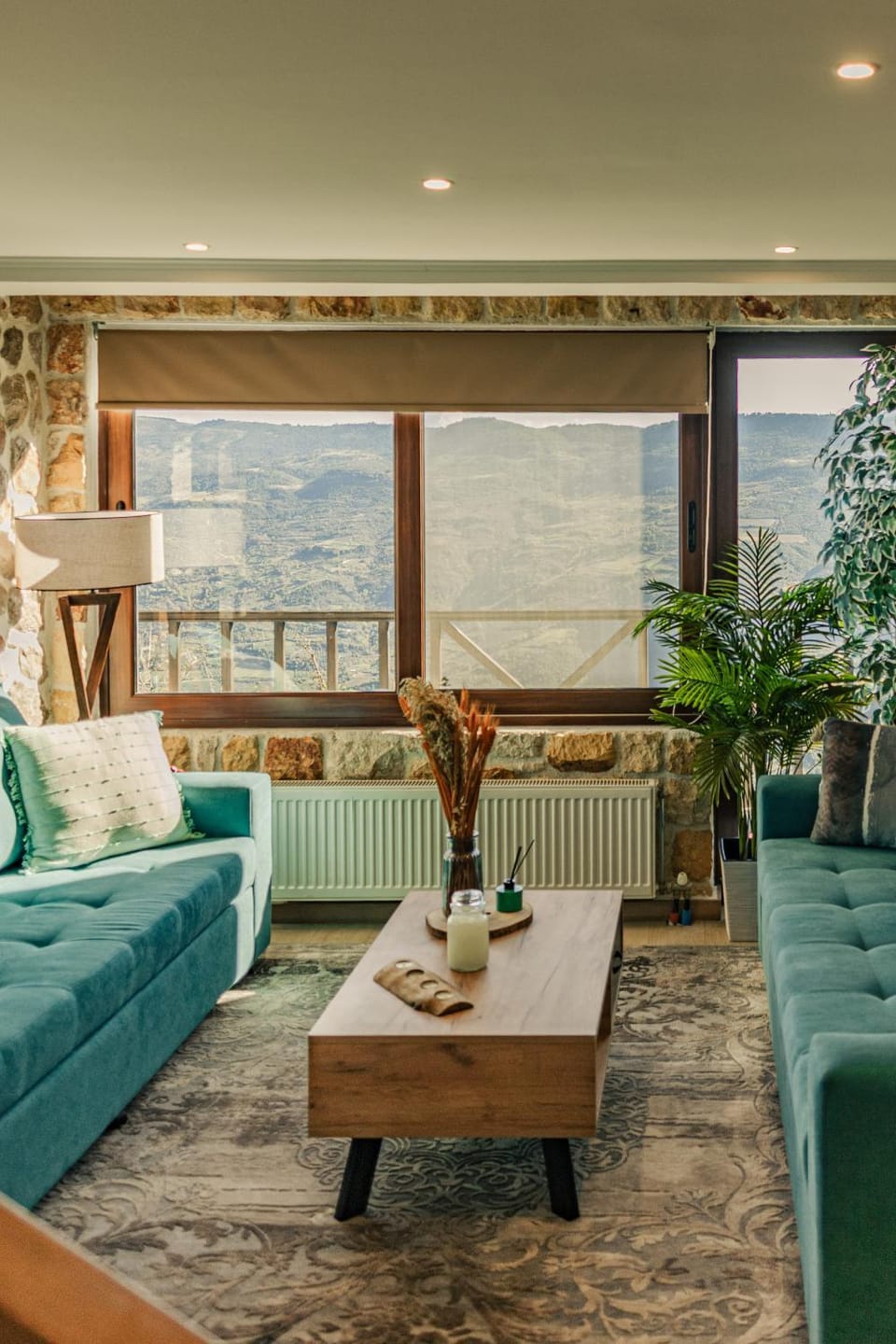 Natural landscape, Living room, Mountain view