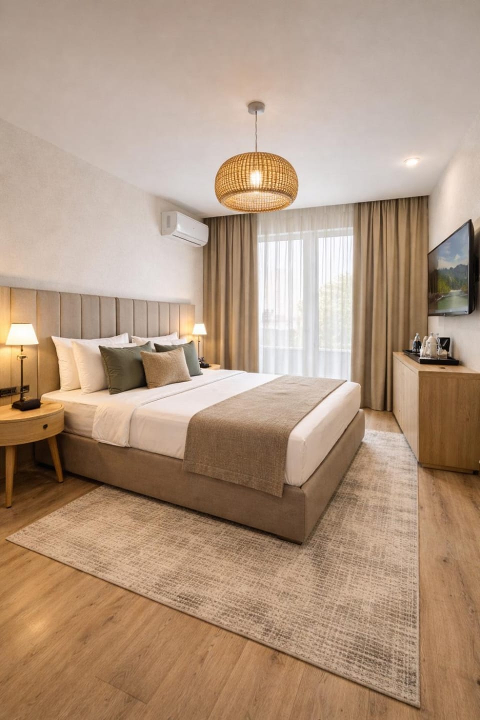 Bed, TV and multimedia, Photo of the whole room, Bedroom