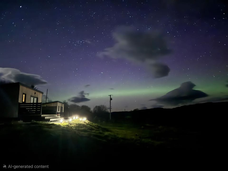 Property building, Night, Natural landscape, View (from property/room)