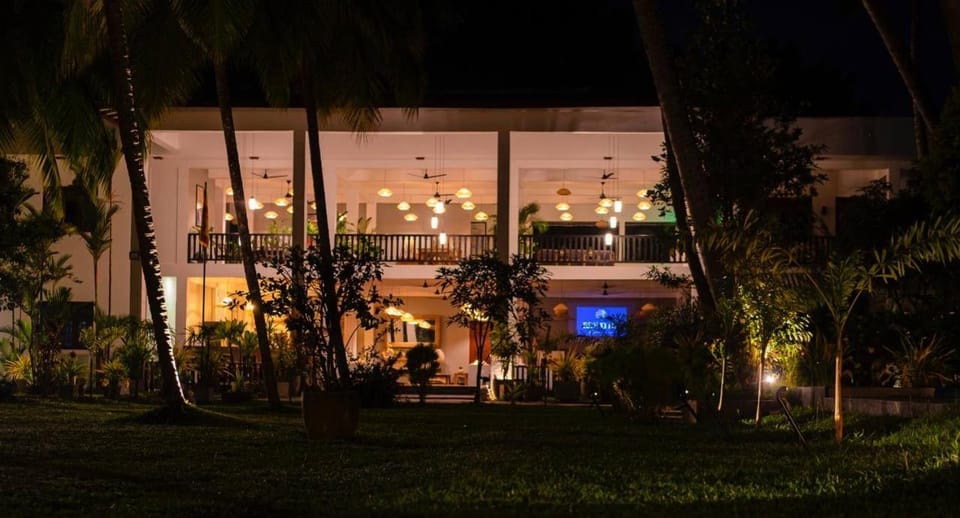 Property building, Night, Garden view