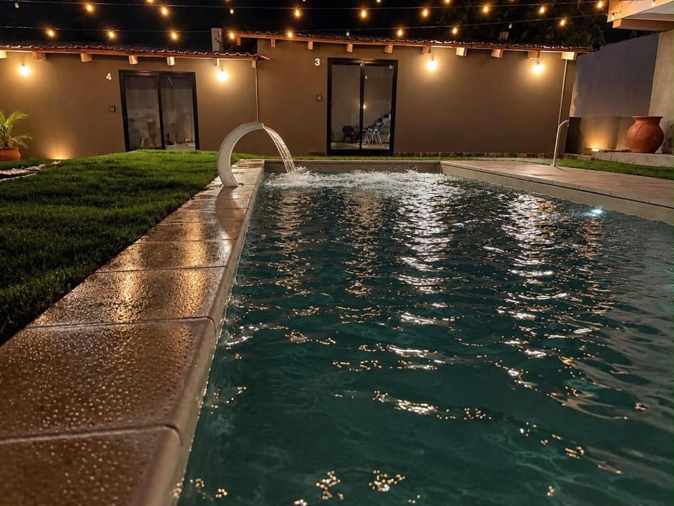 Night, Natural landscape, Pool view, Swimming pool