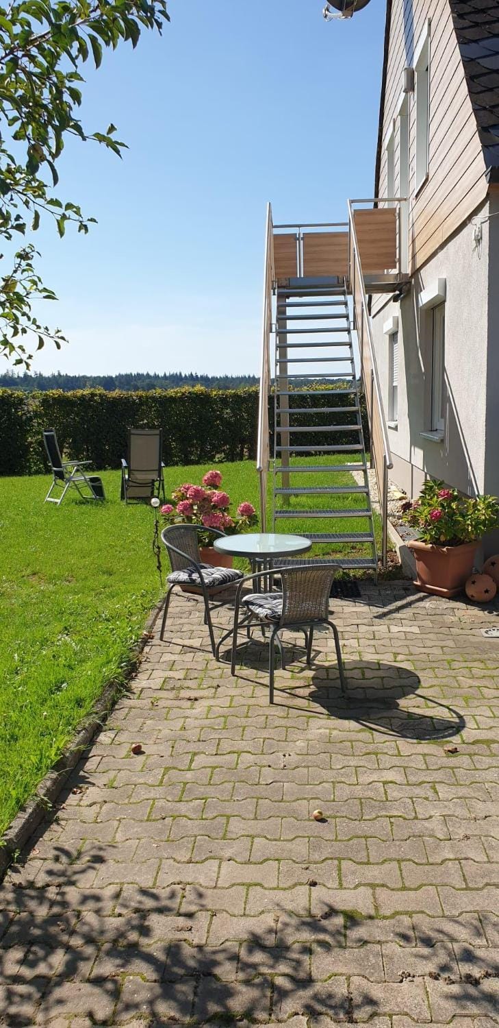 Property building, Garden, Seating area, Garden view