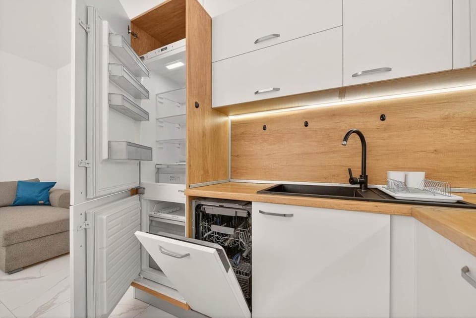 Kitchen or kitchenette, dishwasher