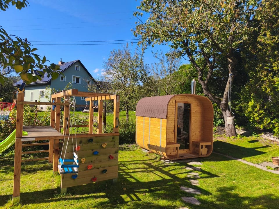 Day, Natural landscape, Children play ground, Garden, Sauna, Garden view