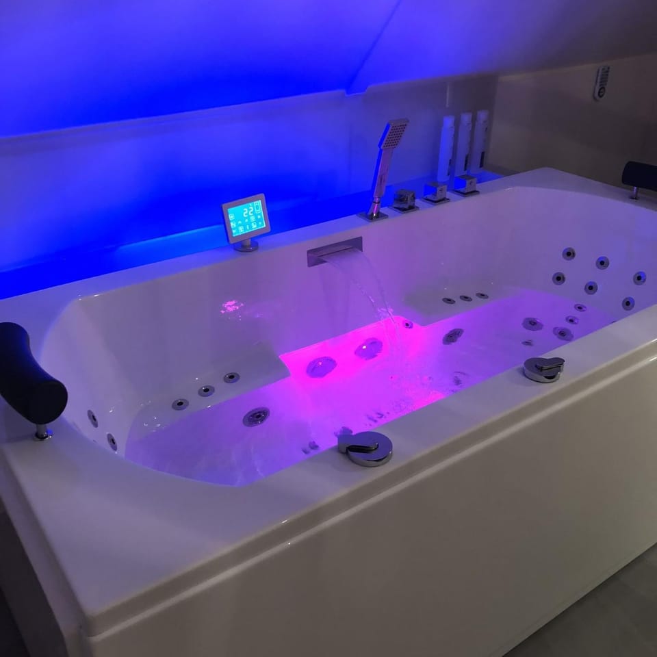 De Elysium 4-persoons met bubbelbad binnen én buiten hotspring bad, sauna, sunshower, stadstuin, wifi House in Gelderland, Netherlands
