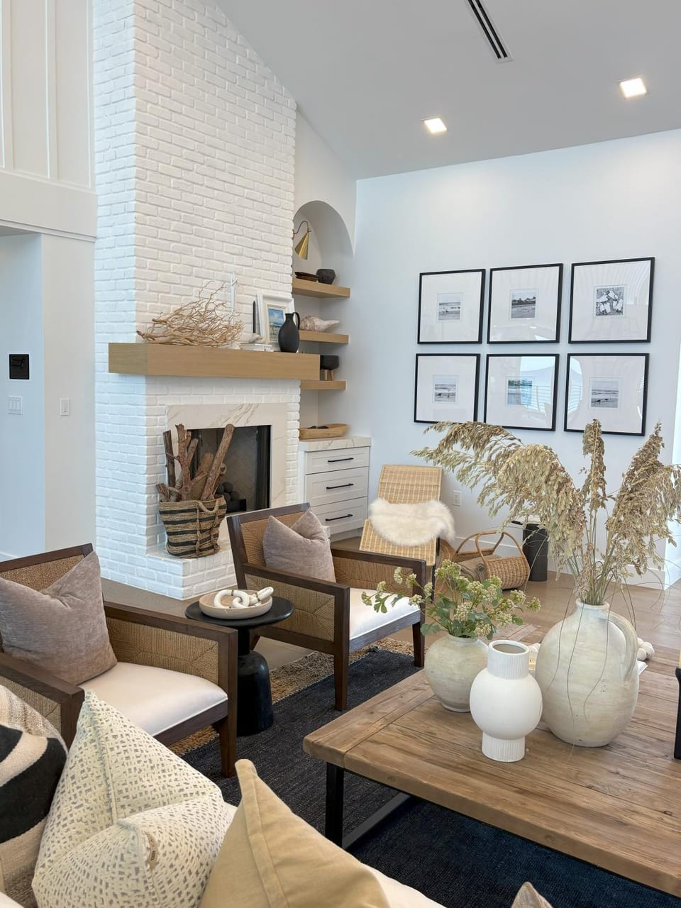 Living room, fireplace