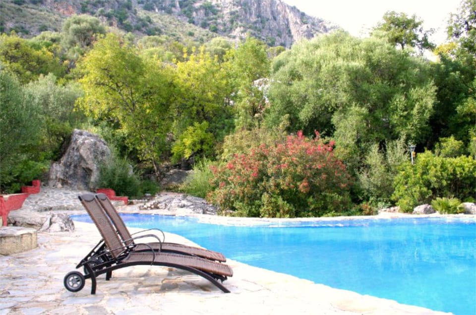 Natural landscape, Garden, Garden view, Mountain view, Pool view, Swimming pool, sunbed