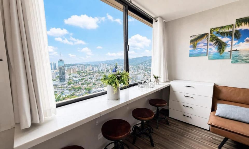 Brand New Waikiki 2BD 2BA Ocean City View, Tax included Apartment in McCully-Moiliili