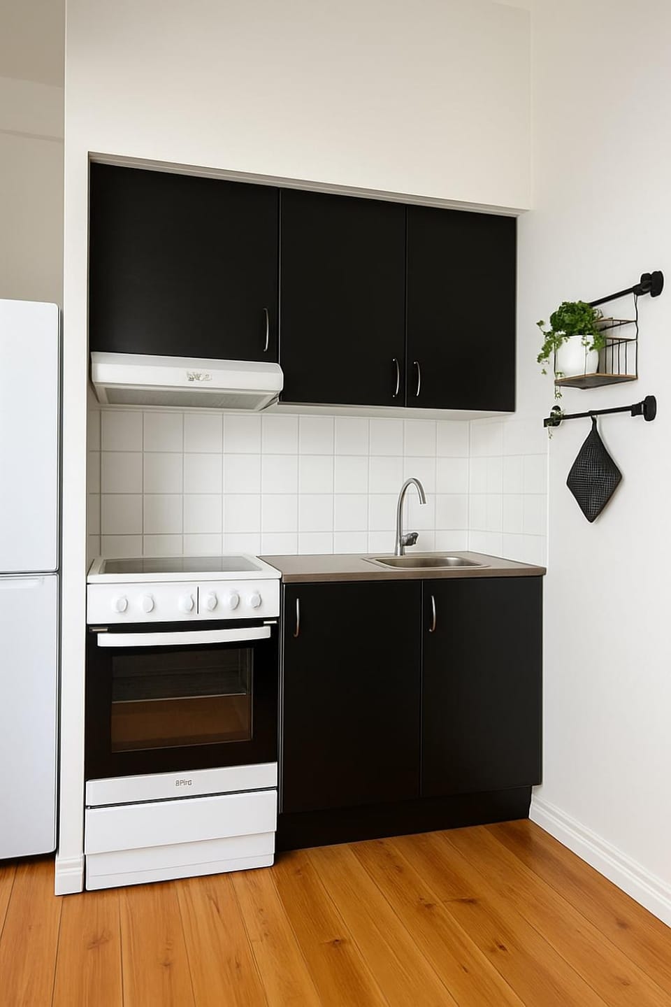 Kitchen or kitchenette, oven, stove