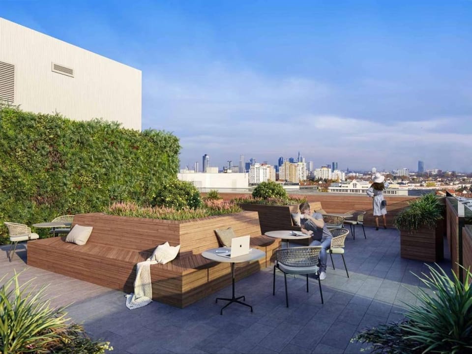 Property building, Day, View (from property/room), Balcony/Terrace, Seating area