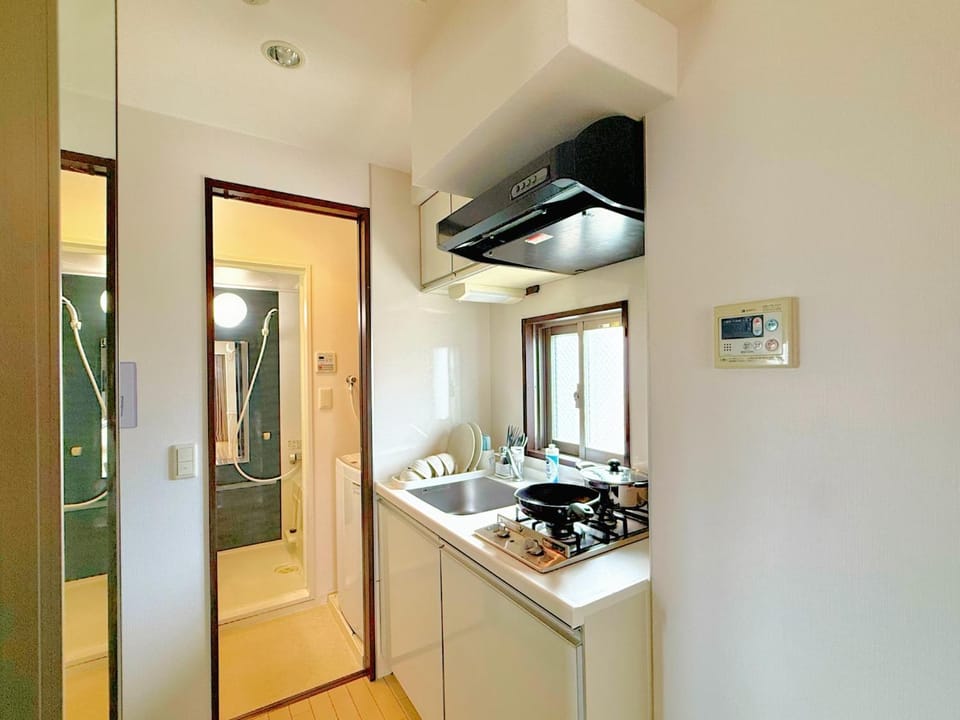 Kitchen or kitchenette, minibar, stove