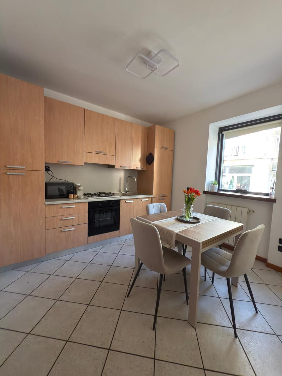 Kitchen or kitchenette, Dining area, stove