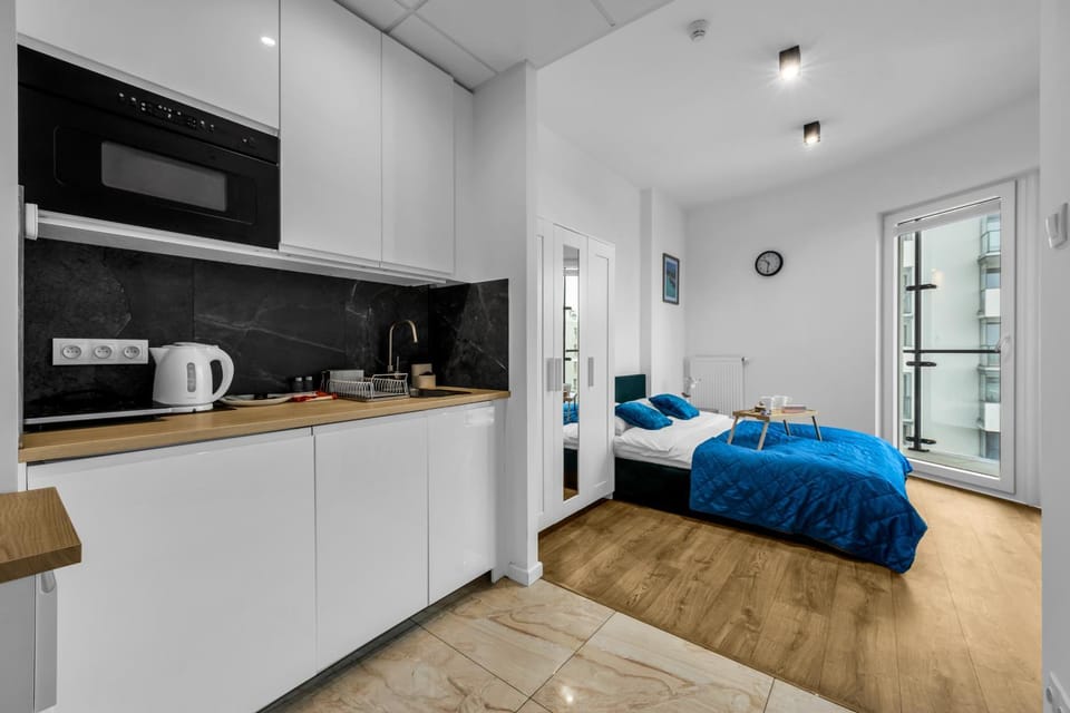 Bed, TV and multimedia, Kitchen or kitchenette, Living room, Photo of the whole room, Seating area, Bedroom
