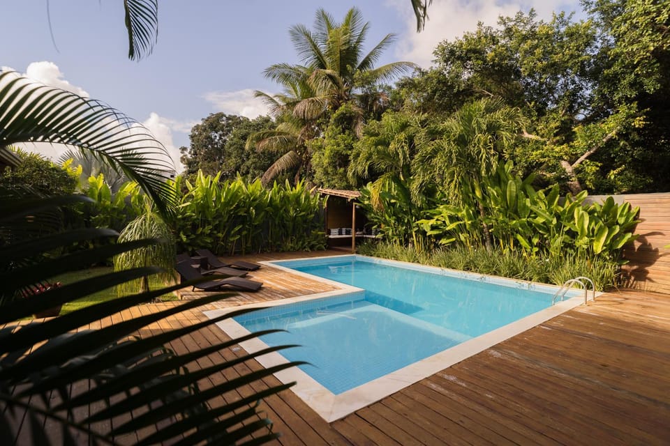 Natural landscape, Garden, Pool view, Swimming pool, sunbed
