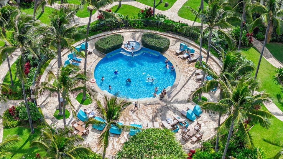 Day, Natural landscape, Bird's eye view, Garden, Swimming pool, sunbed