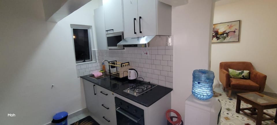 Kitchen or kitchenette, Living room, Seating area, oven, stove
